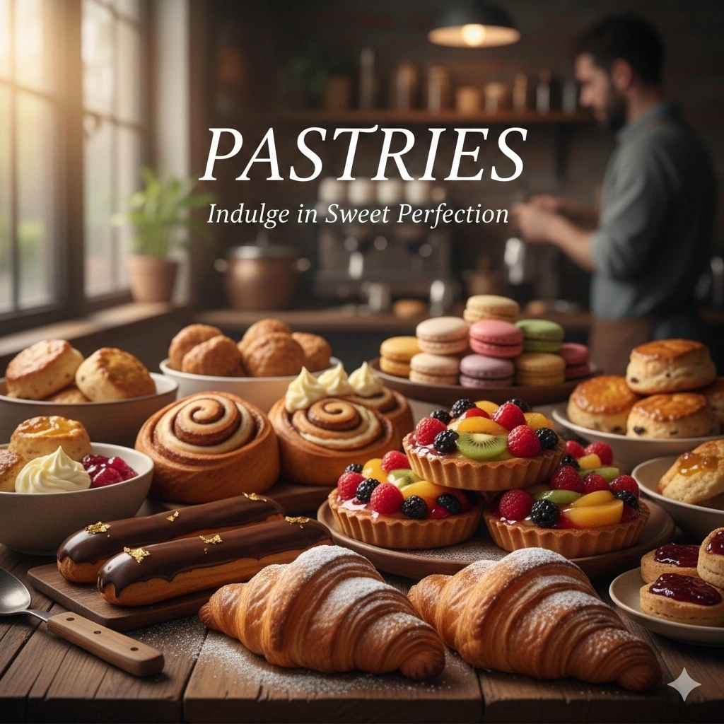 Assortment of handcrafted pastries